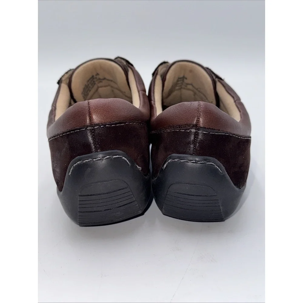 NATURALIZER 'Frasier' Carlo Brown Suede Leather Comfort Oxford Strap Flats 4.5 M